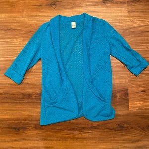 Blue cardigan